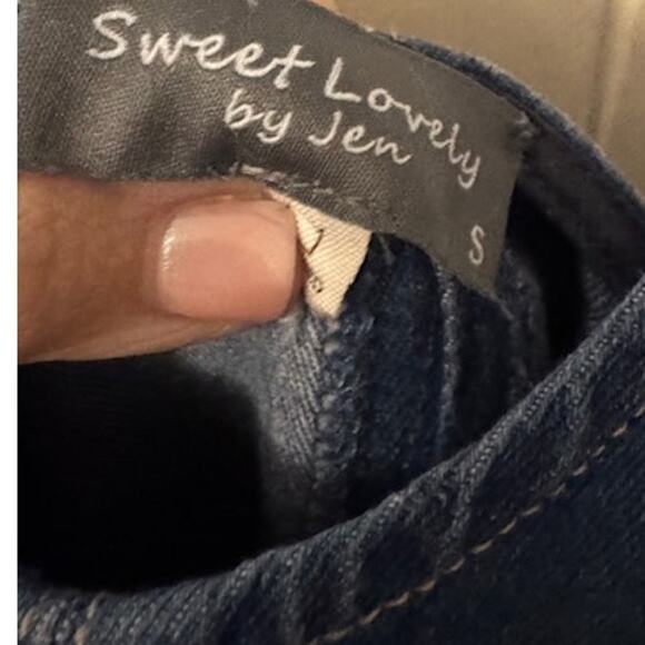 Denim Allure Jumpsuit Harem Style Overalls Adjustable Straps S - Picture 4 of 5